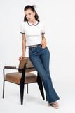  Quần Jeans Ôm Ống Loe FWJN26SS11C 
