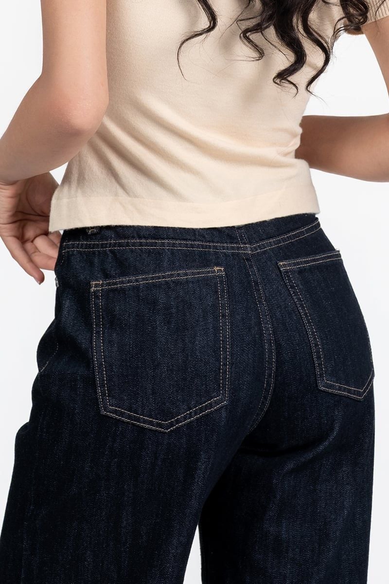  Quần Jeans Ống Suông Rộng FWJN26SS14D 