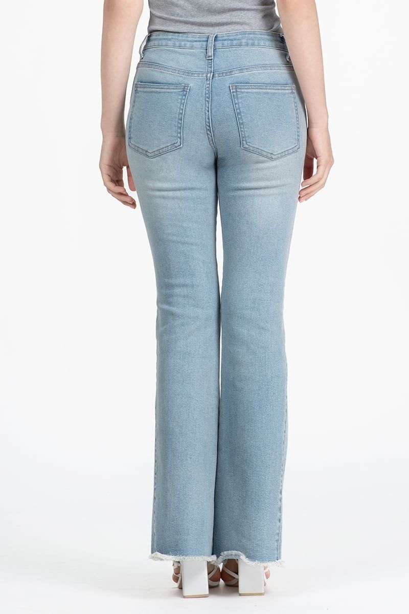  Quần Jeans Ống Loe Gấu Tua Rua FWJN26SS16D 