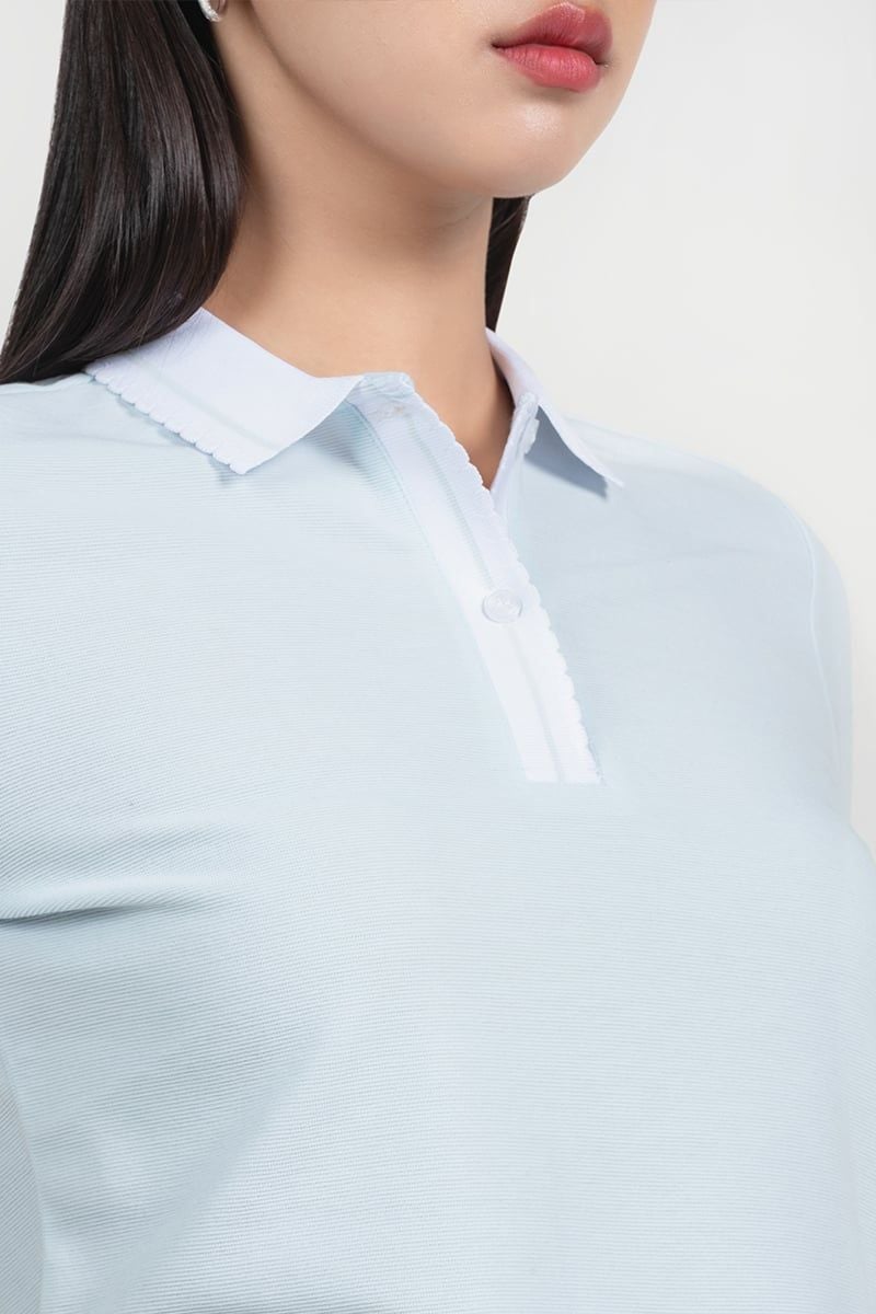  Áo Polo Nữ Bo Viền Cổ & Tay – FWKS25FH02G 