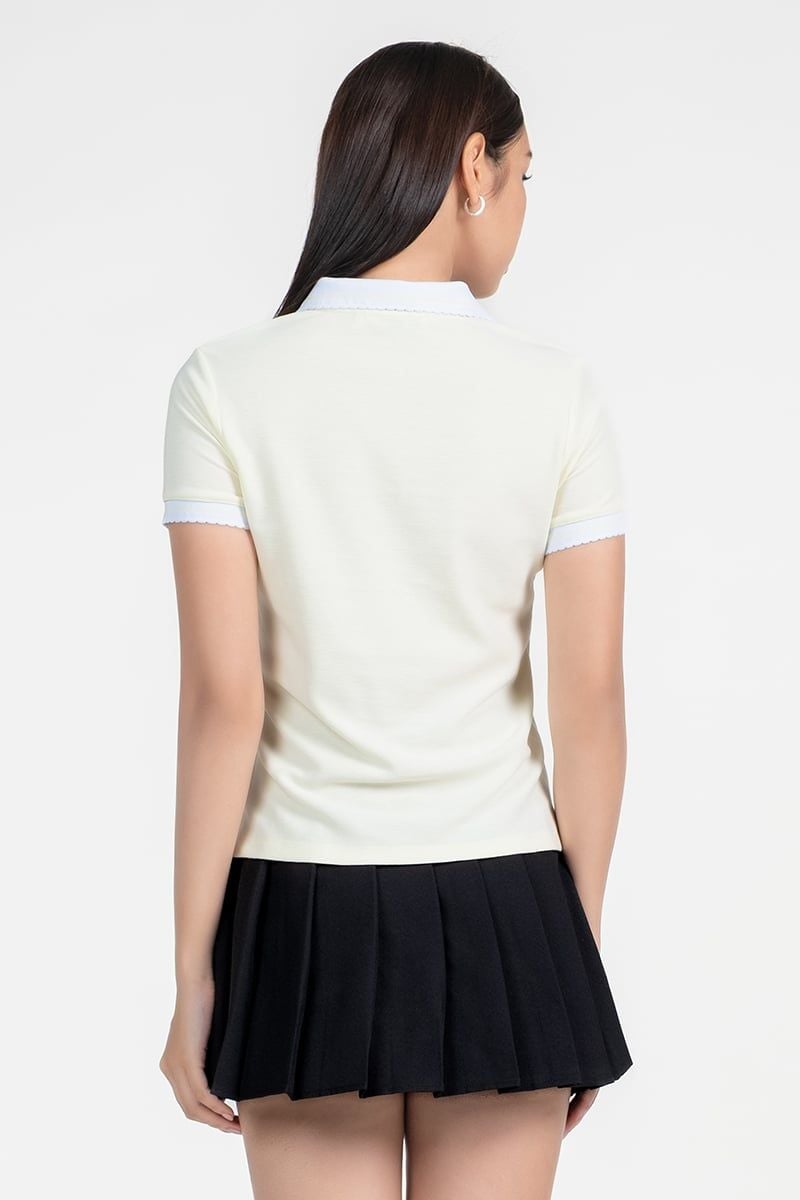  Áo Polo Nữ Bo Viền Cổ & Tay – FWKS25FH02G 