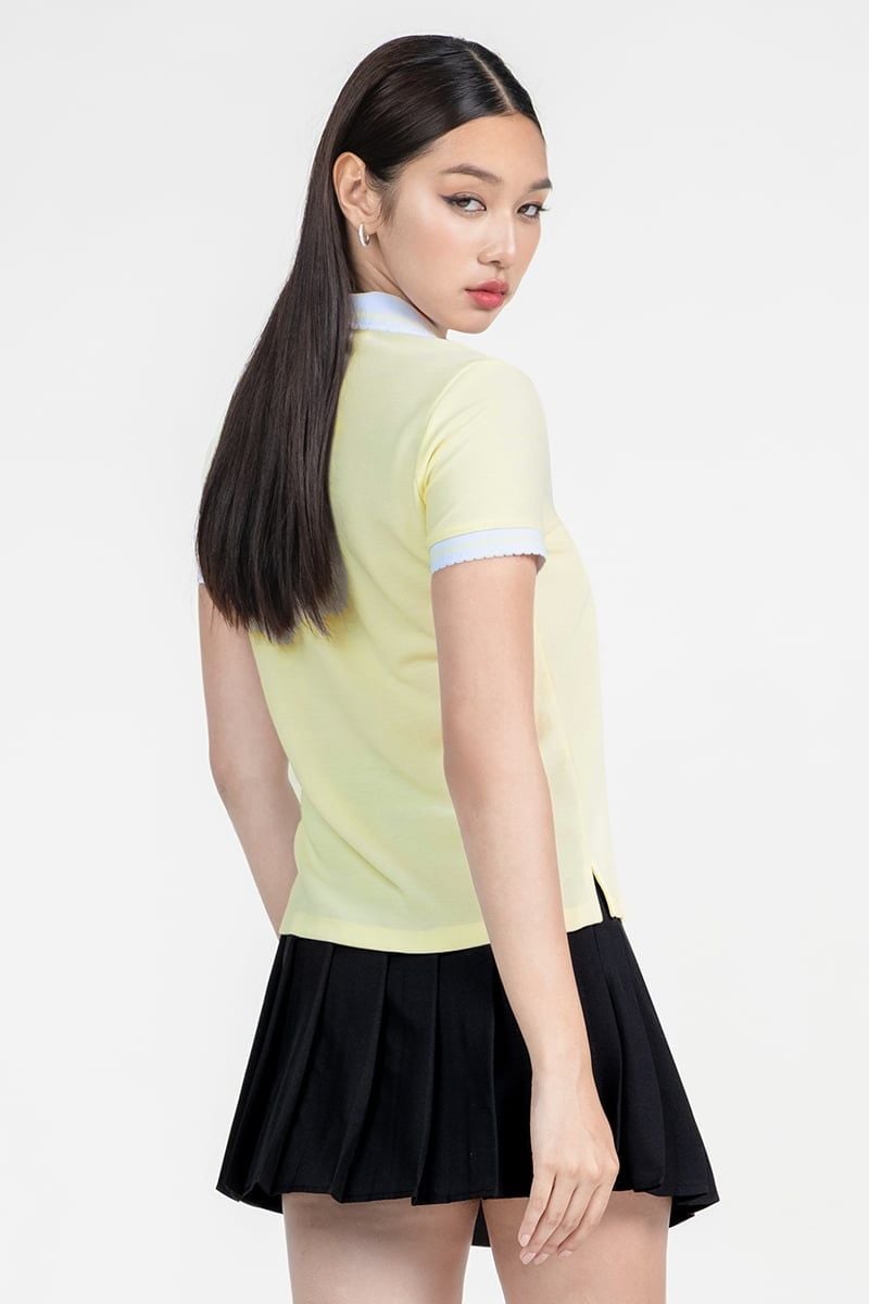  Áo Polo Nữ Bo Viền Cổ & Tay – FWKS25FH02G 