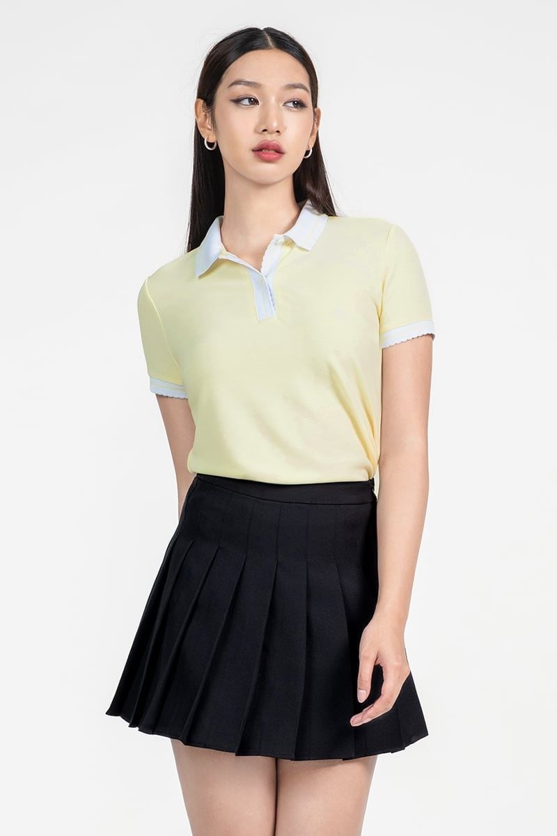 Áo Polo Nữ Bo Viền Cổ & Tay – FWKS25FH02G 