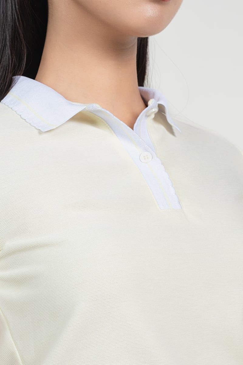  Áo Polo Nữ Bo Viền Cổ & Tay – FWKS25FH02G 