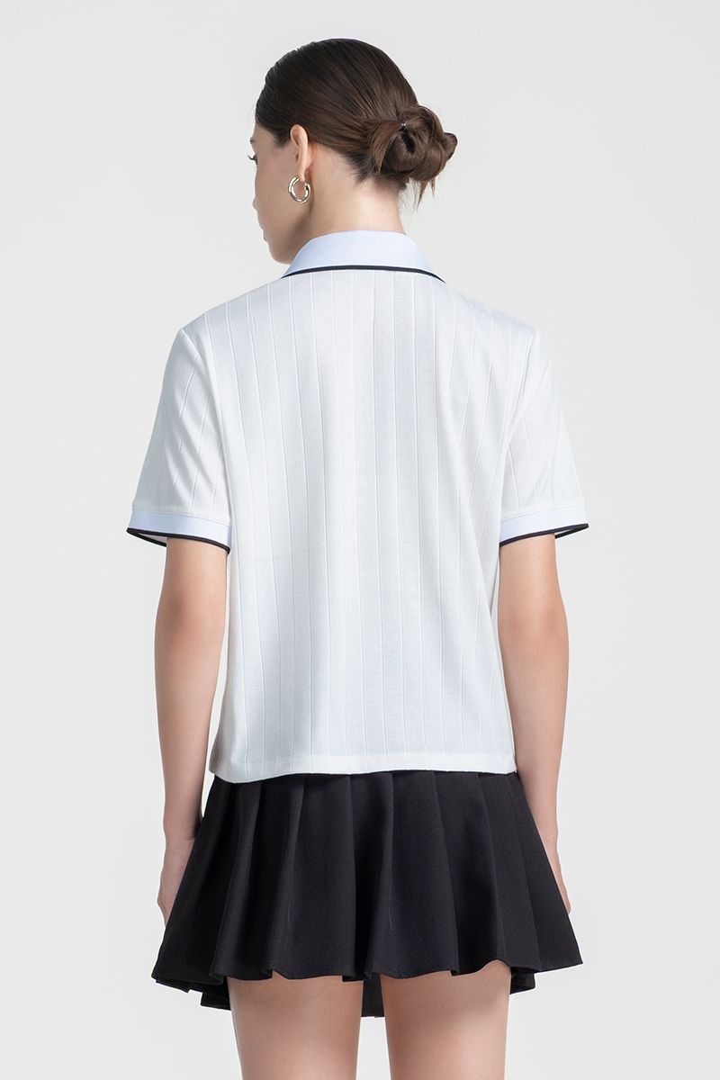  Áo Polo Cổ Viền Tương Phản FWKS25FH04C 