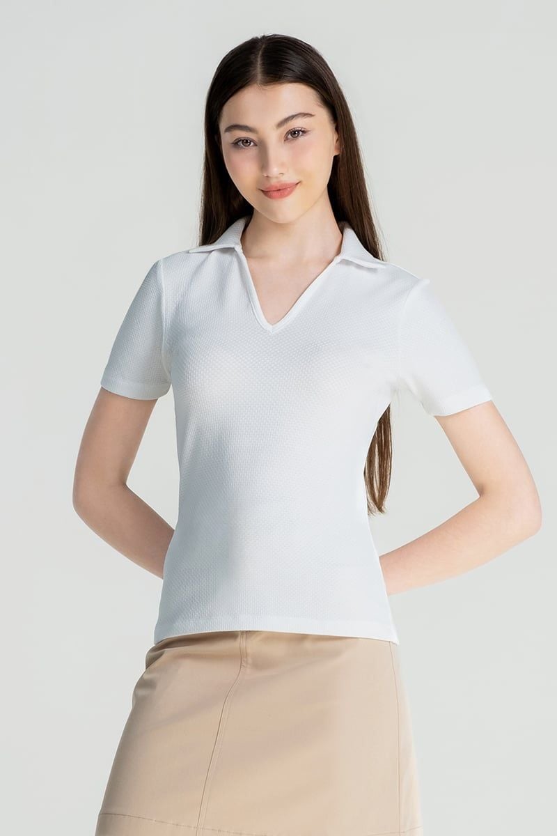  Áo Polo Cổ V – FWKS25SS02G 