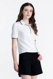  Áo Polo Dệt Gân Phối Viền - FWKS26SS02D 