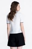  Áo Polo Dệt Gân Phối Viền - FWKS26SS02D 