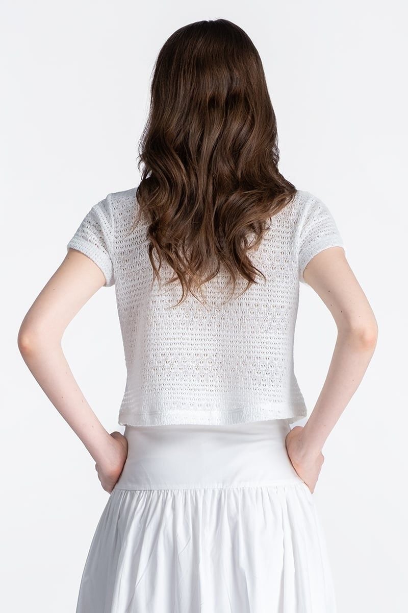  Áo Polo Dệt Lỗ Tay Ngắn - FWKS26SS11D 