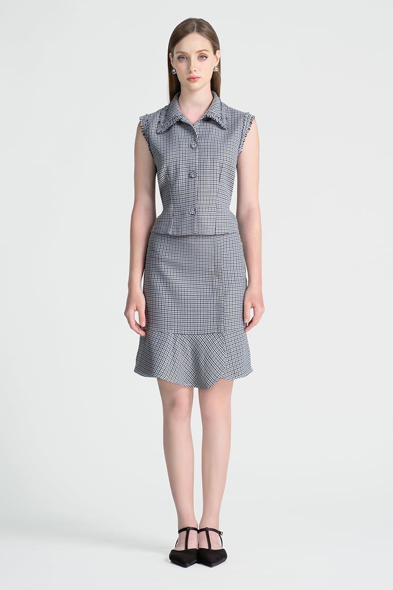  Chân Váy Houndstooth FWSK25FH04G 