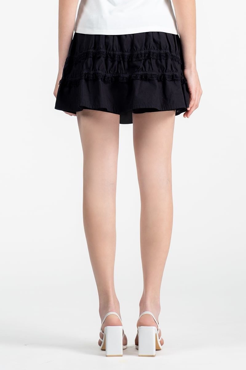  Chân Váy Mini Xếp Tầng Phối Ren - FWSK25FH15D 