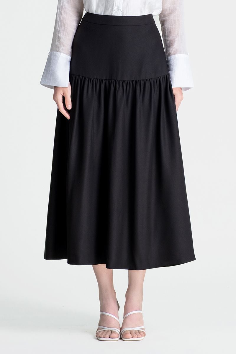  Chân Váy Midi Xếp Nhún FWSK25SS09C 