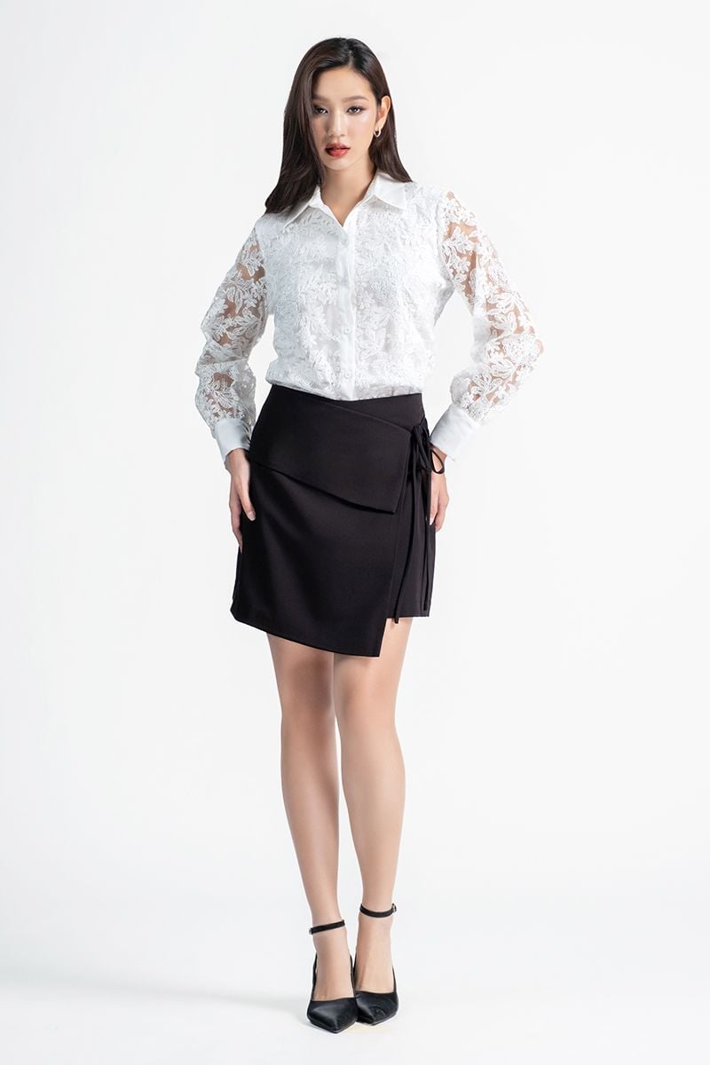  Chân Váy Wrap Mini – FWSK25SS11G 