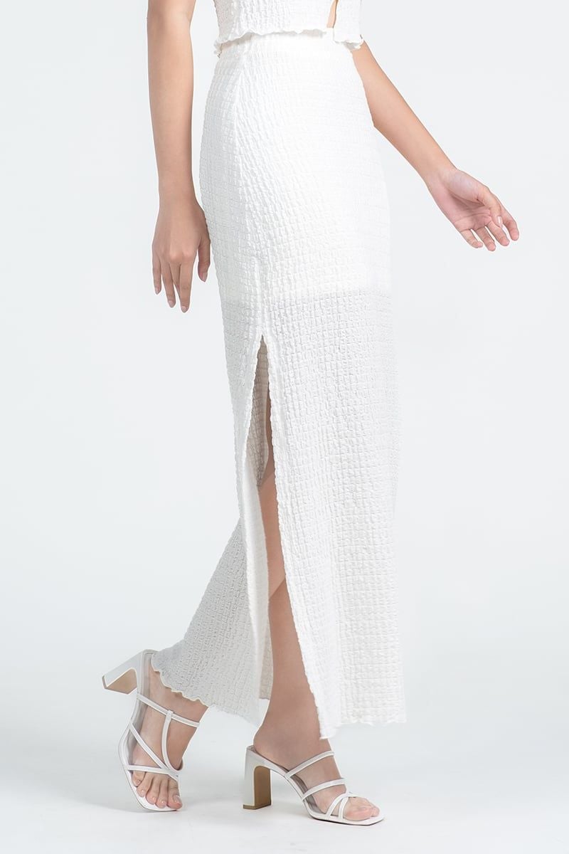  Chân Váy Dài Textured Co-ord – FWSK26SS02C 