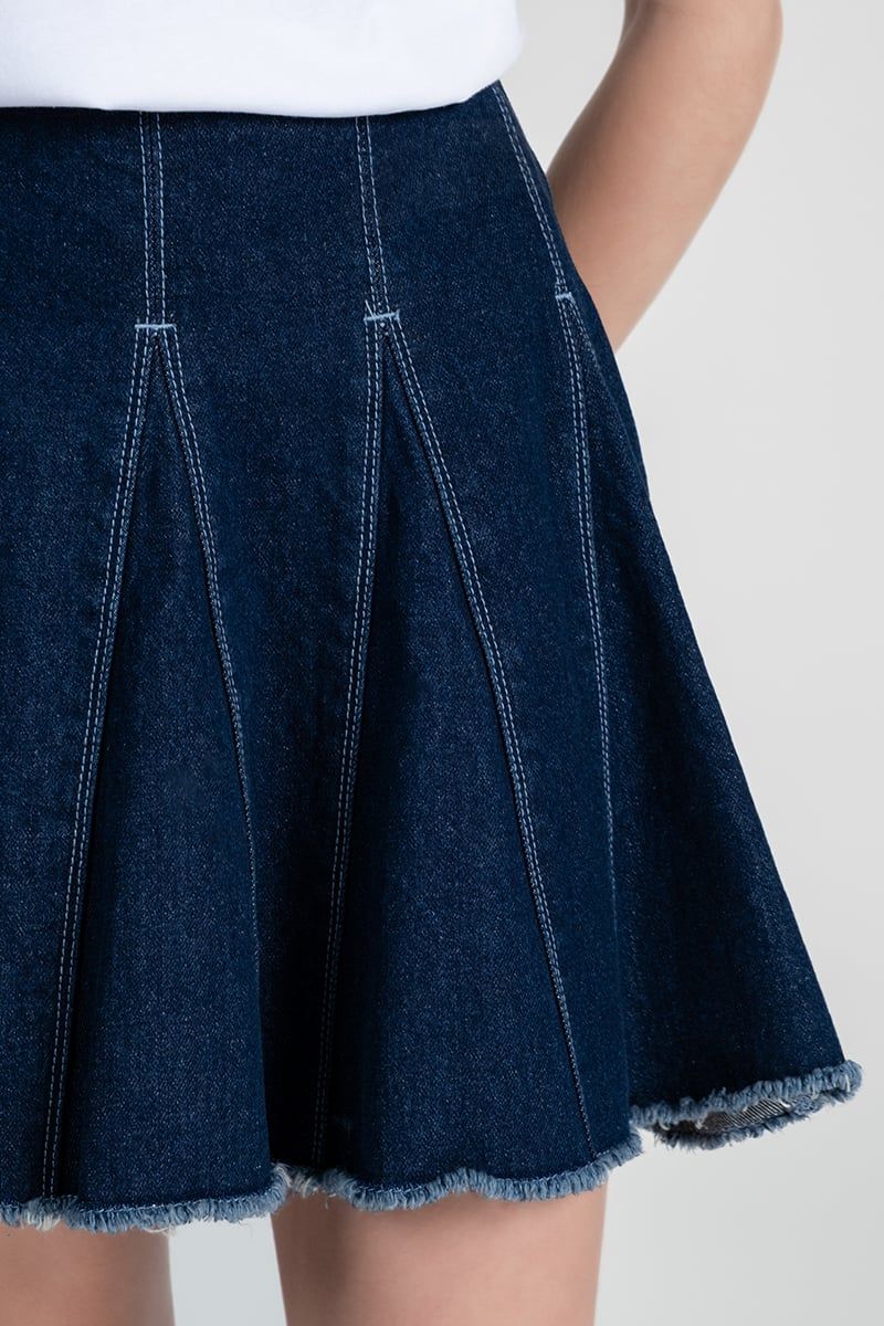 Chân Váy Jeans Form Xòe - FWSK26SS10D-J 
