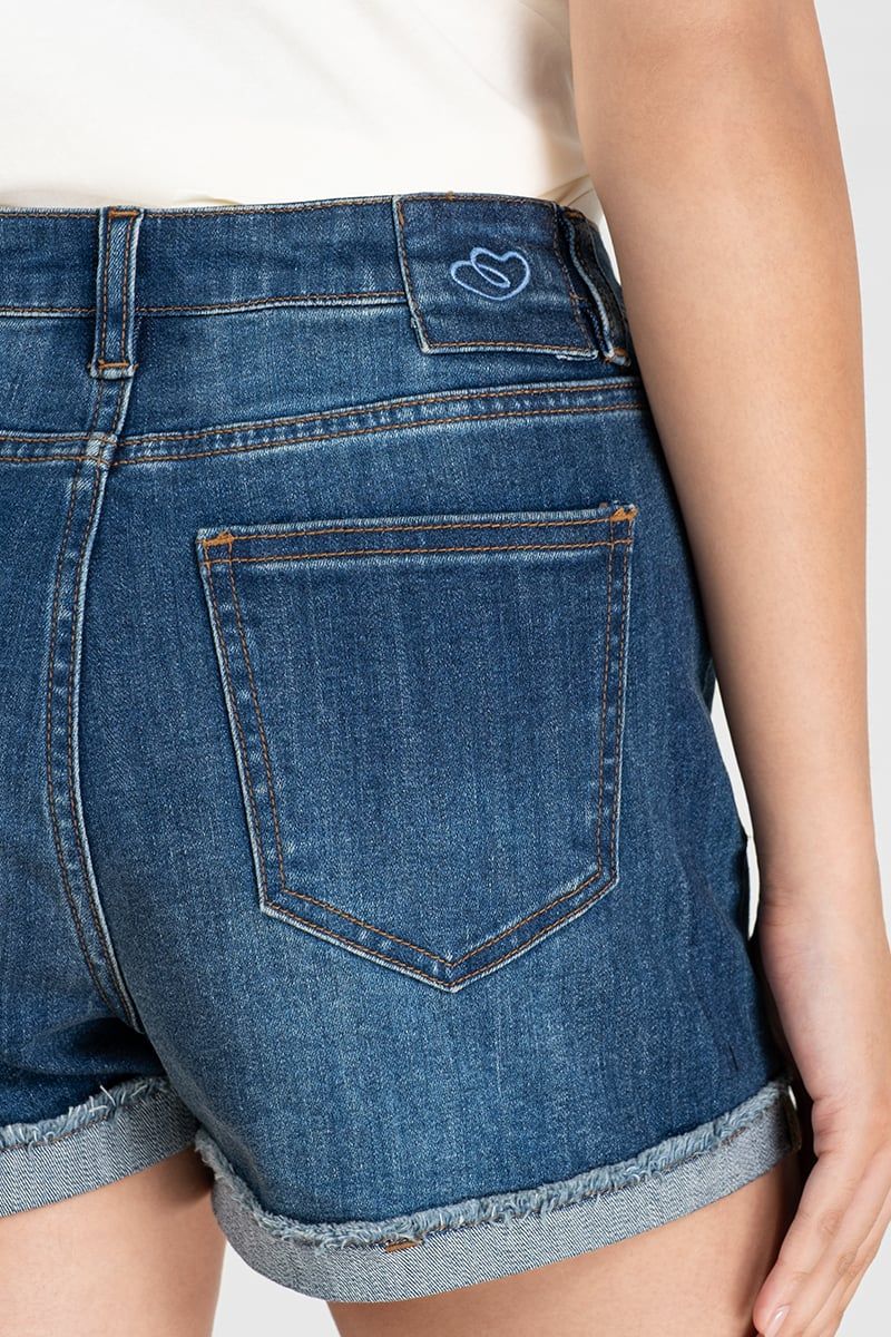  Quần Short Jeans Lai Lật – FWSP25FH01C-J 