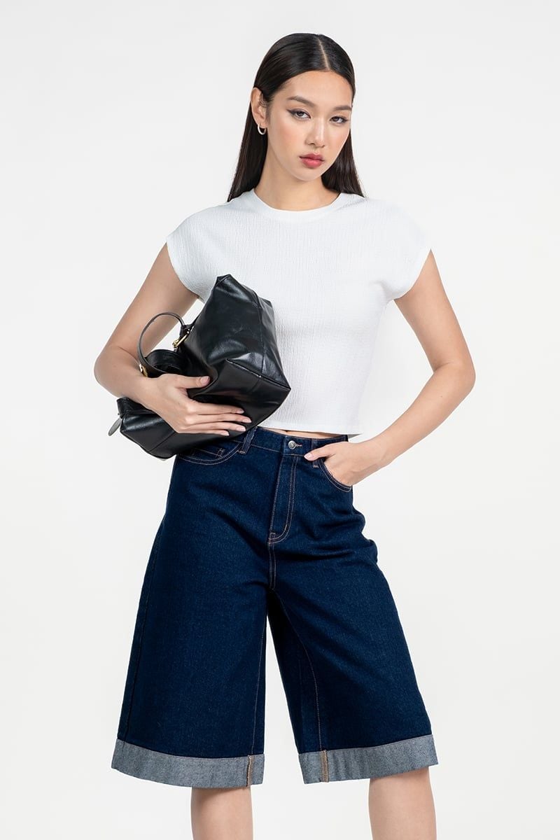  Quần Jeans Lửng Form Bermuda - FWSP25FH08D-J 