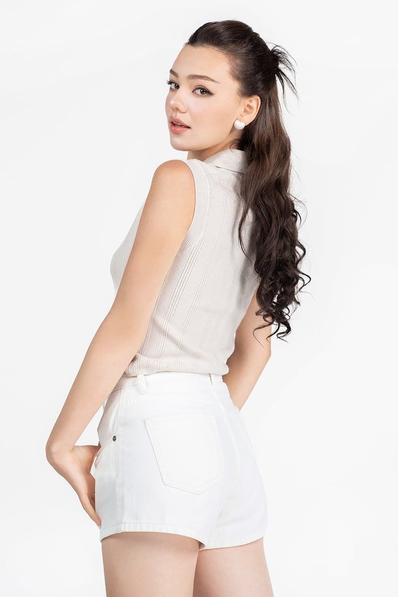  Áo Sweater Cổ V - FWSW26SS03C 