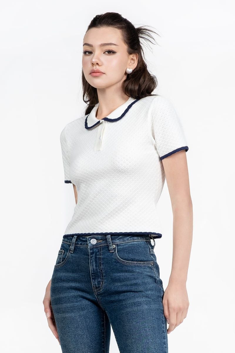 Áo Sweater Viền Tương Phản - FWSW26SS04C 