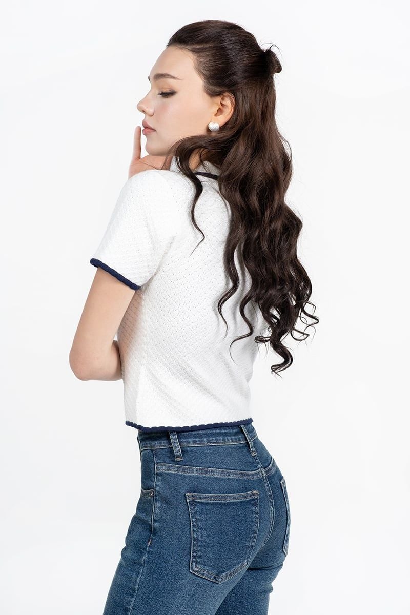  Áo Sweater Viền Tương Phản - FWSW26SS04C 