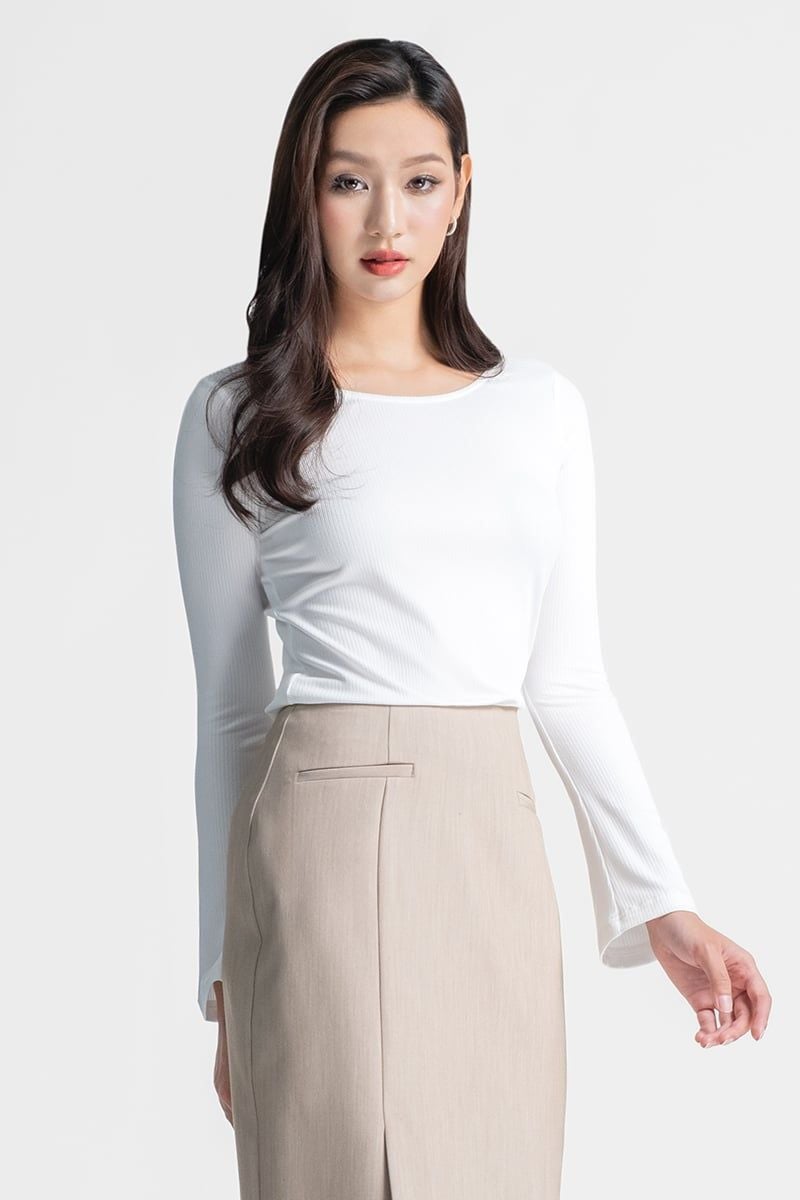  Áo Thun Tay Dài Phom Vừa – FWTS25FH08C 