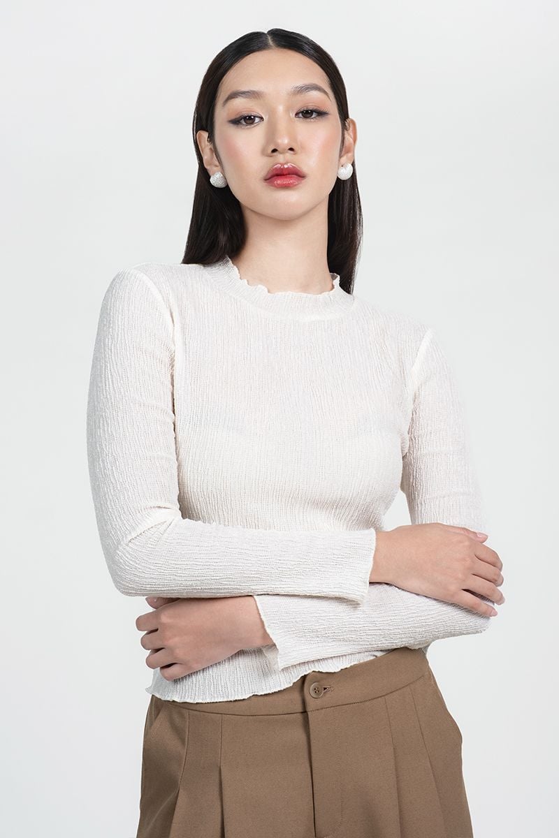  Thun Dài Tay Dệt Vải Texture - FWTS25FH12C 