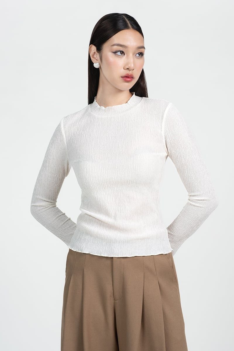  Thun Dài Tay Dệt Vải Texture - FWTS25FH12C 