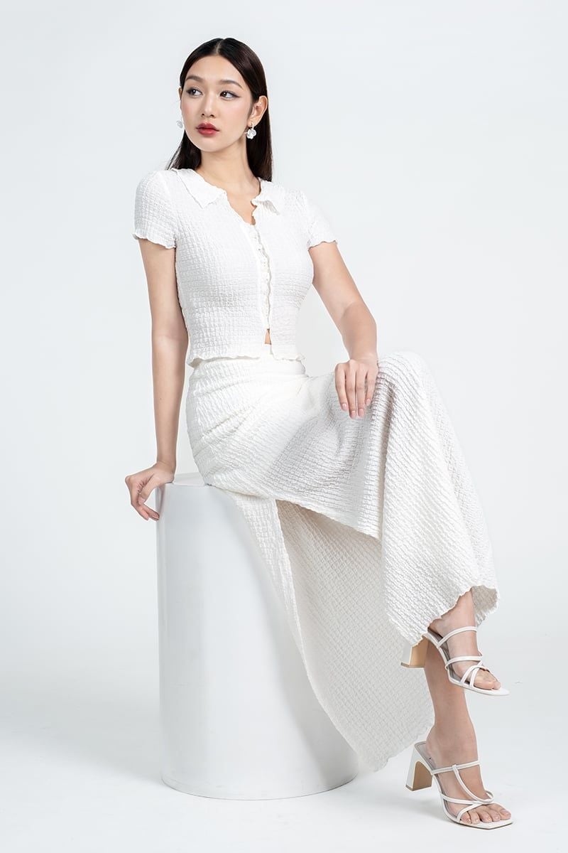  Áo Croptop Textured Co-ord – FWTS26SS03C 