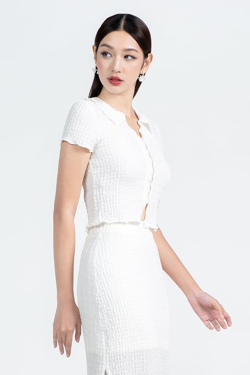  Áo Croptop Textured Co-ord – FWTS26SS03C 