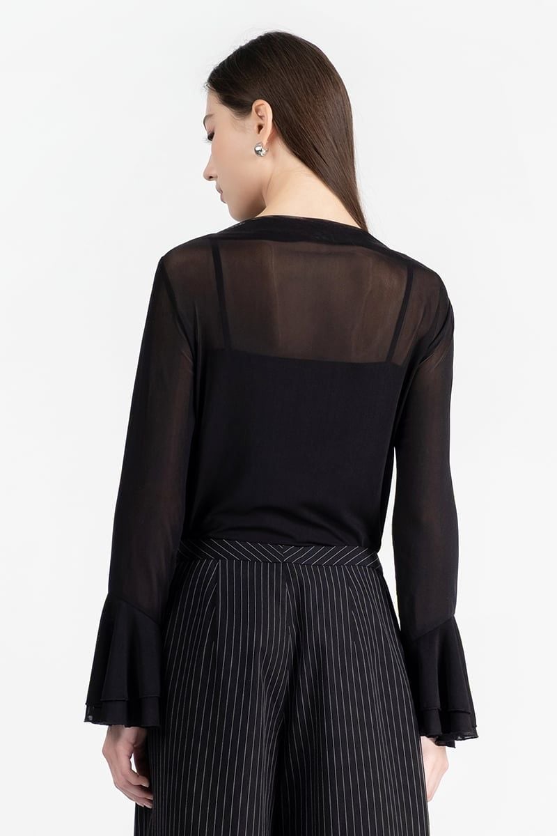  Áo Thun Cổ Thuyền Xuyên Thấu - FWTS26SS10C 