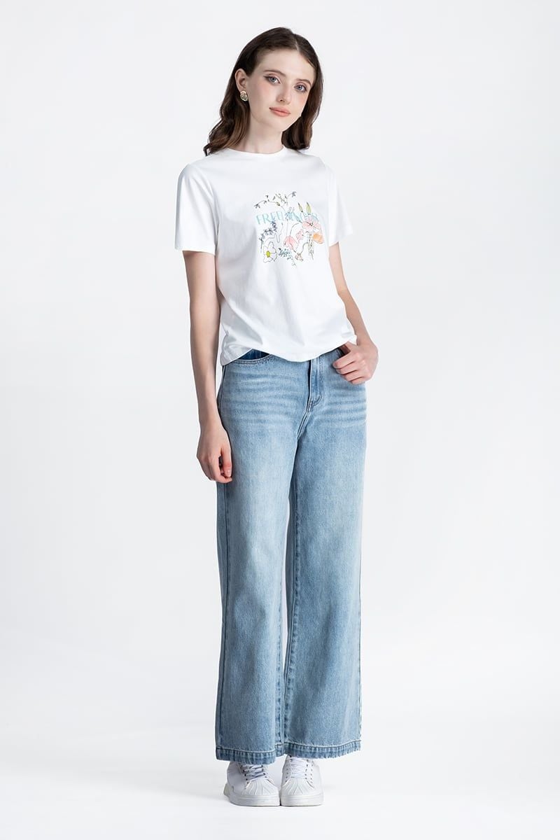  Áo Thun Hoạ Tiết Thời Trang - FWTS26SS21C 