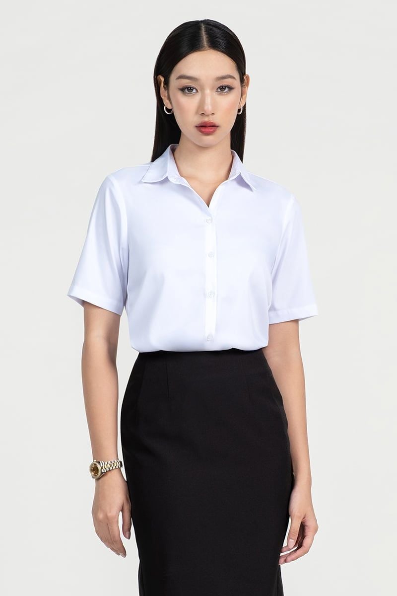  Áo Sơ Mi Nữ Tay Ngắn – FWWS25FH02C-SSBB 