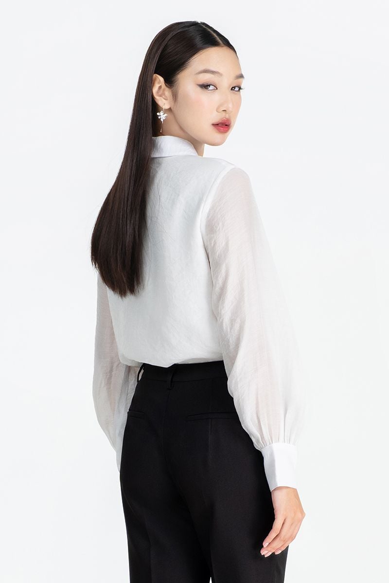  Áo Sơ Mi Tay Dài Phối Ly – FWWS25FH05G 