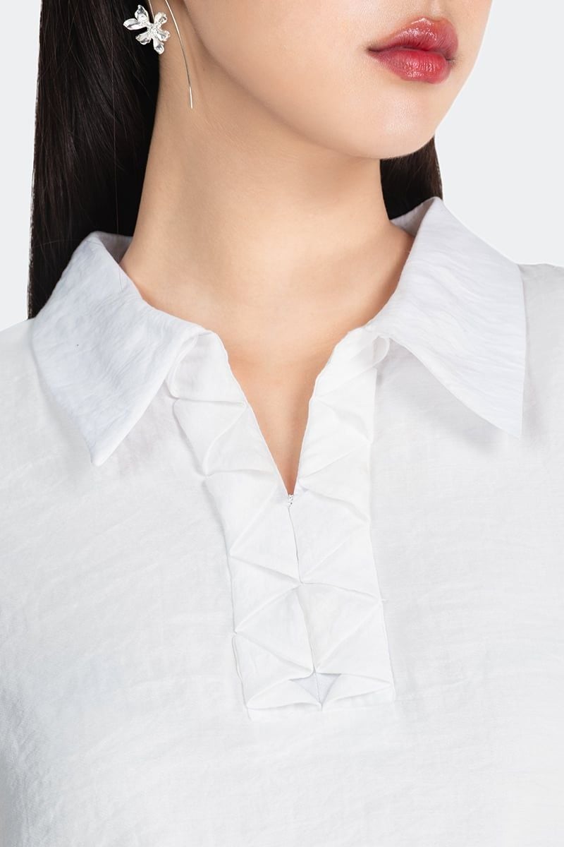  Áo Sơ Mi Tay Dài Phối Ly – FWWS25FH05G 