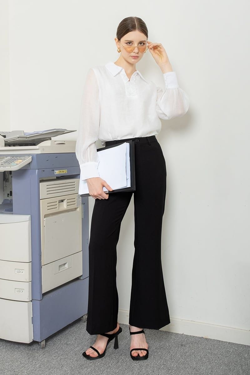  Áo Sơ Mi Tay Dài Phối Ly – FWWS25FH05G 