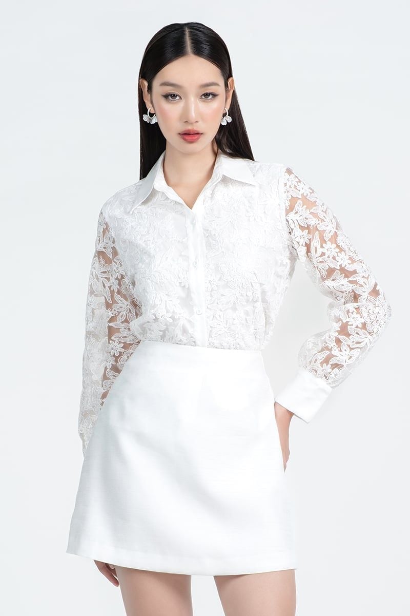  Áo Sơ Mi Cách Điệu Ren Hoa – FWWS25FH07G 