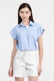  Áo Sơ Mi Croptop Kẻ Sọc Xanh - FWWS26SS03D 