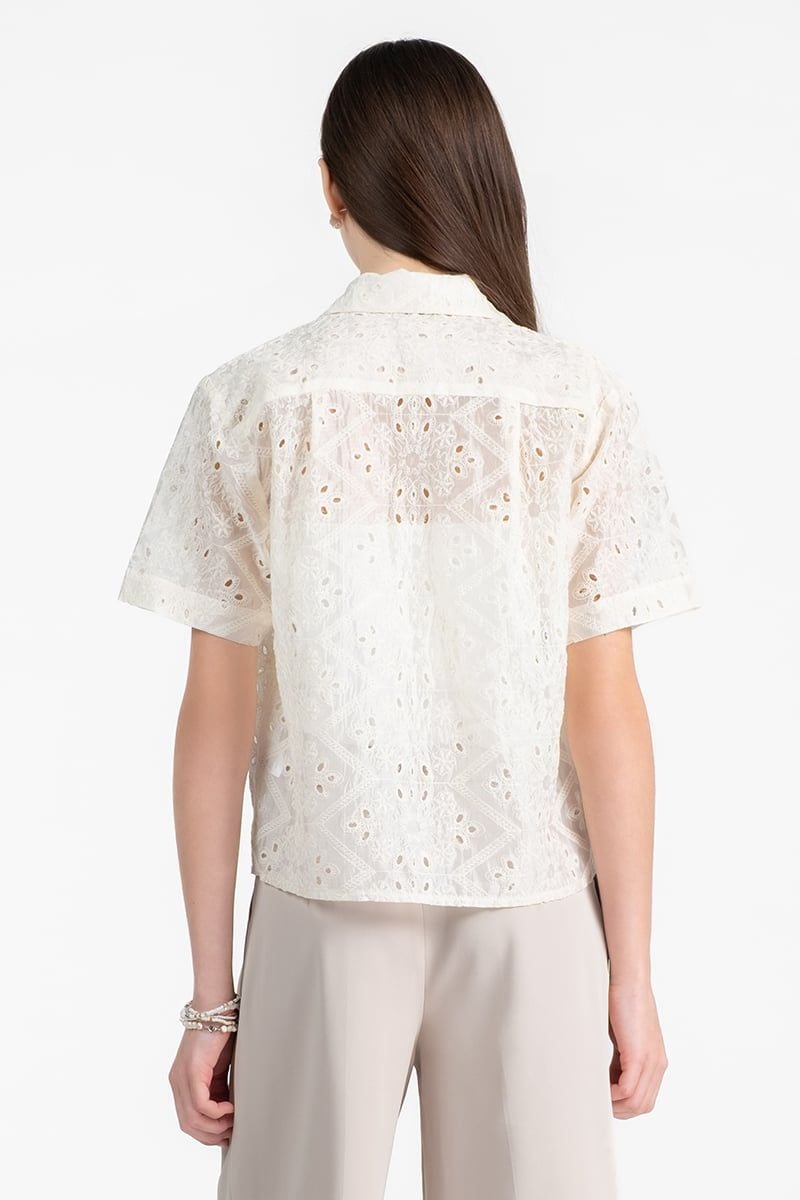  Áo Sơ Mi Họa Tiết Tay Lỡ - FWWS26SS05D 