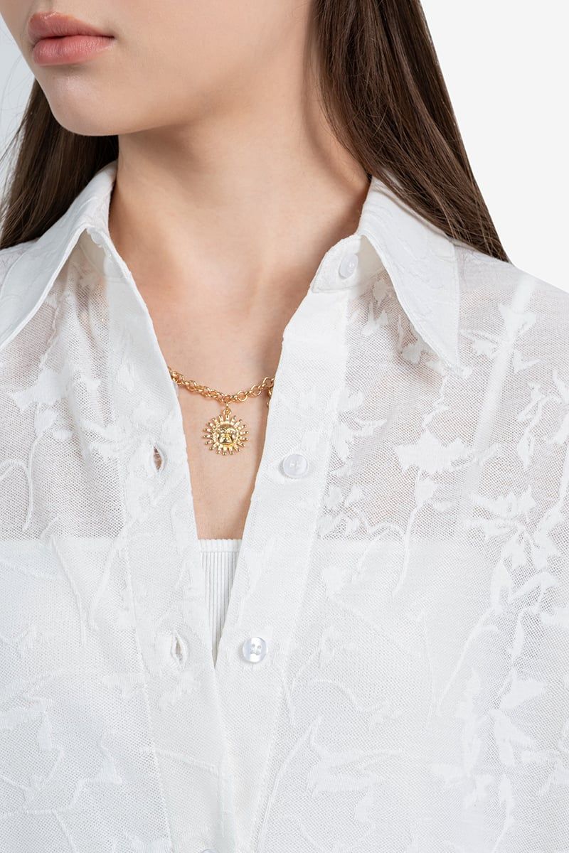  Áo Sơ Mi Hoạ Tiết Tay Ngắn - FWWS26SS06D 