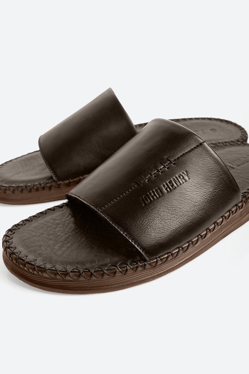  Dép Nam Da Thật SO25FH09P-SA 