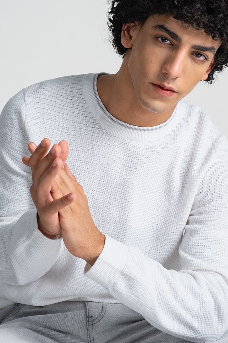  Áo Len Nam Tay Dài Form Vừa SW25FH04M-LB 