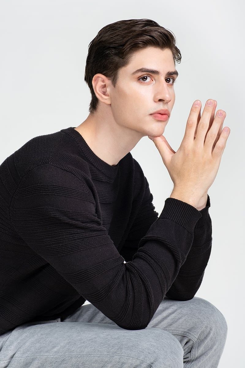  Áo Len Nam Tay Dài SW25FH08P-LB 