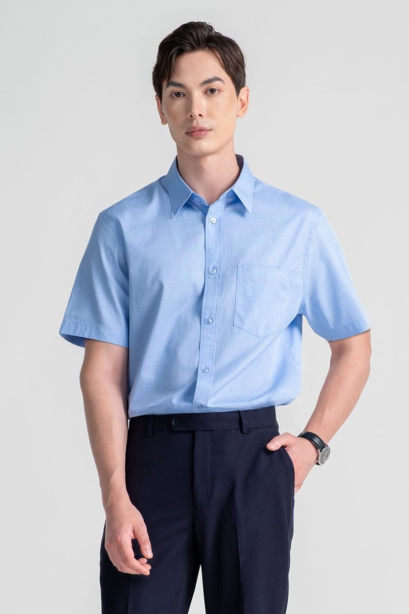  Áo Sơ Mi Nam Tay Ngắn Form Ôm WS25FH101C-SD 