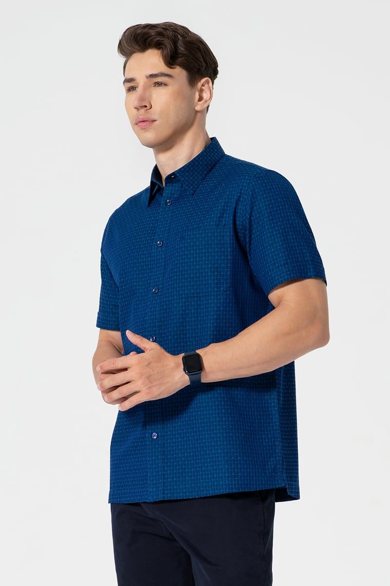  Áo Sơ Mi Nam Tay Ngắn Form Ôm Vừa WS25FH60T-CFBB 