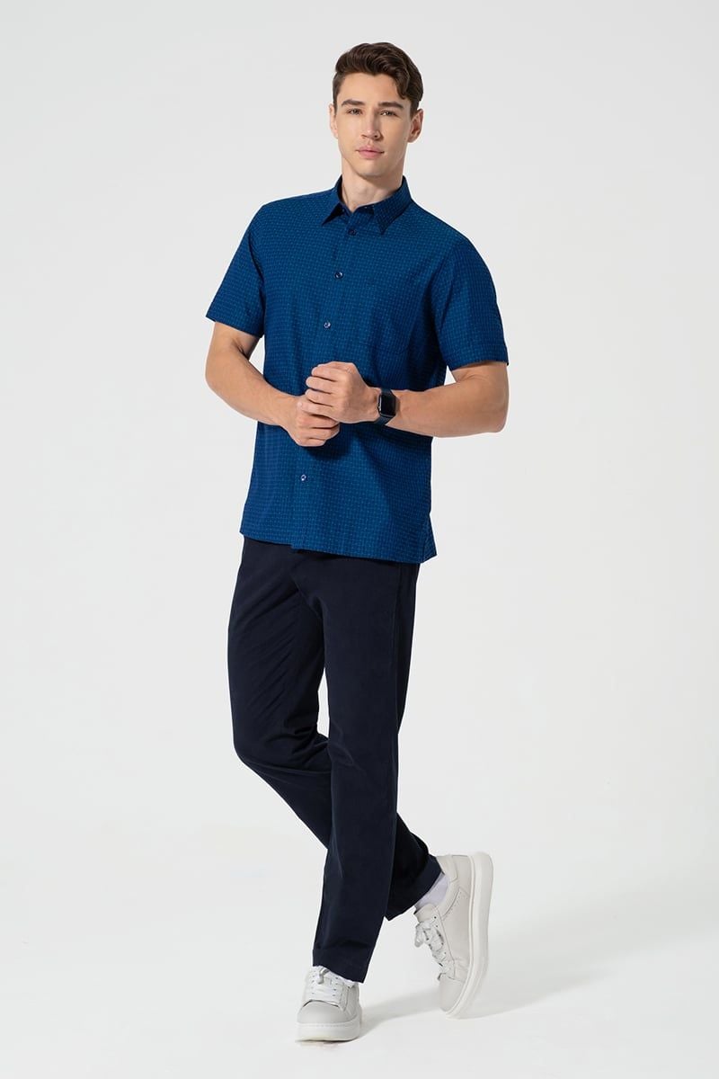  Áo Sơ Mi Nam Tay Ngắn Form Ôm Vừa WS25FH60T-CFBB 