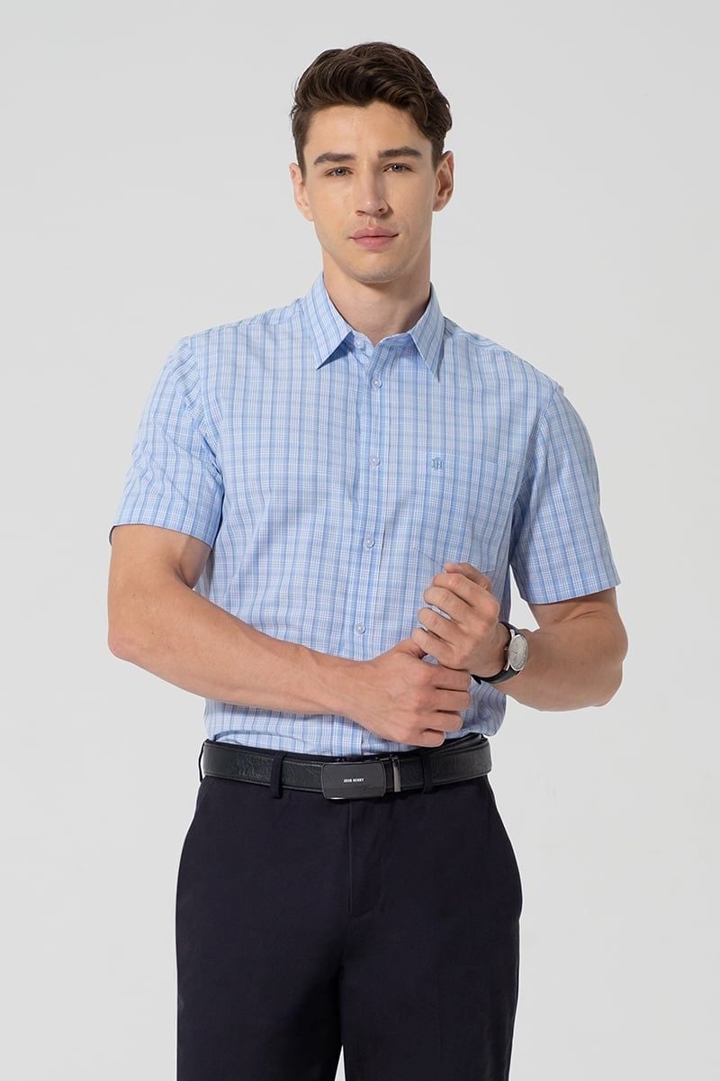  Áo Sơ Mi Nam Form Ôm Tay Ngắn WS25FH65P-SDBB 