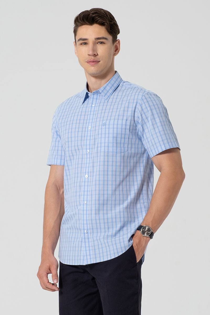  Áo Sơ Mi Nam Form Ôm Tay Ngắn WS25FH65P-SDBB 