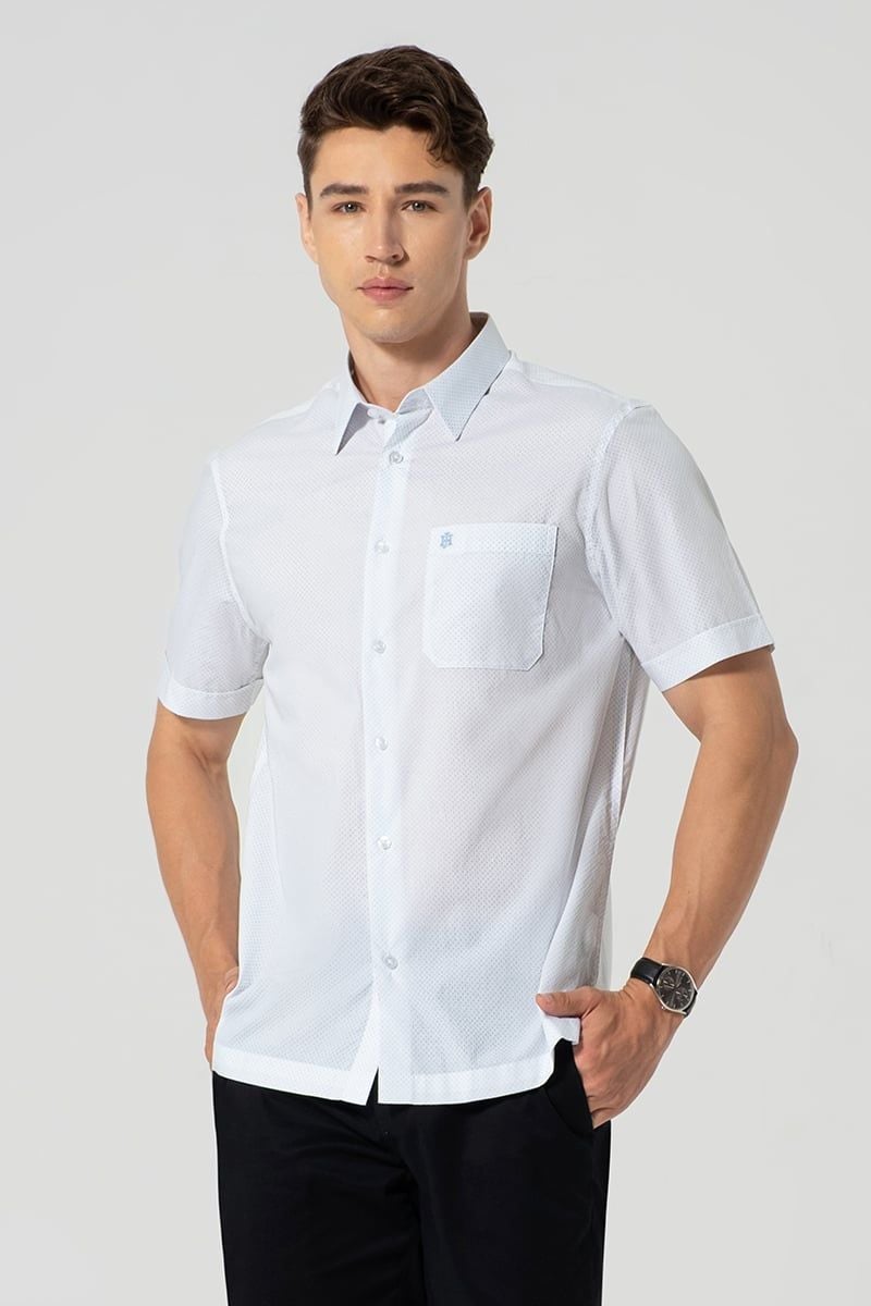  Áo Sơ Mi Nam Tay Ngắn WS25FH69T-CF 