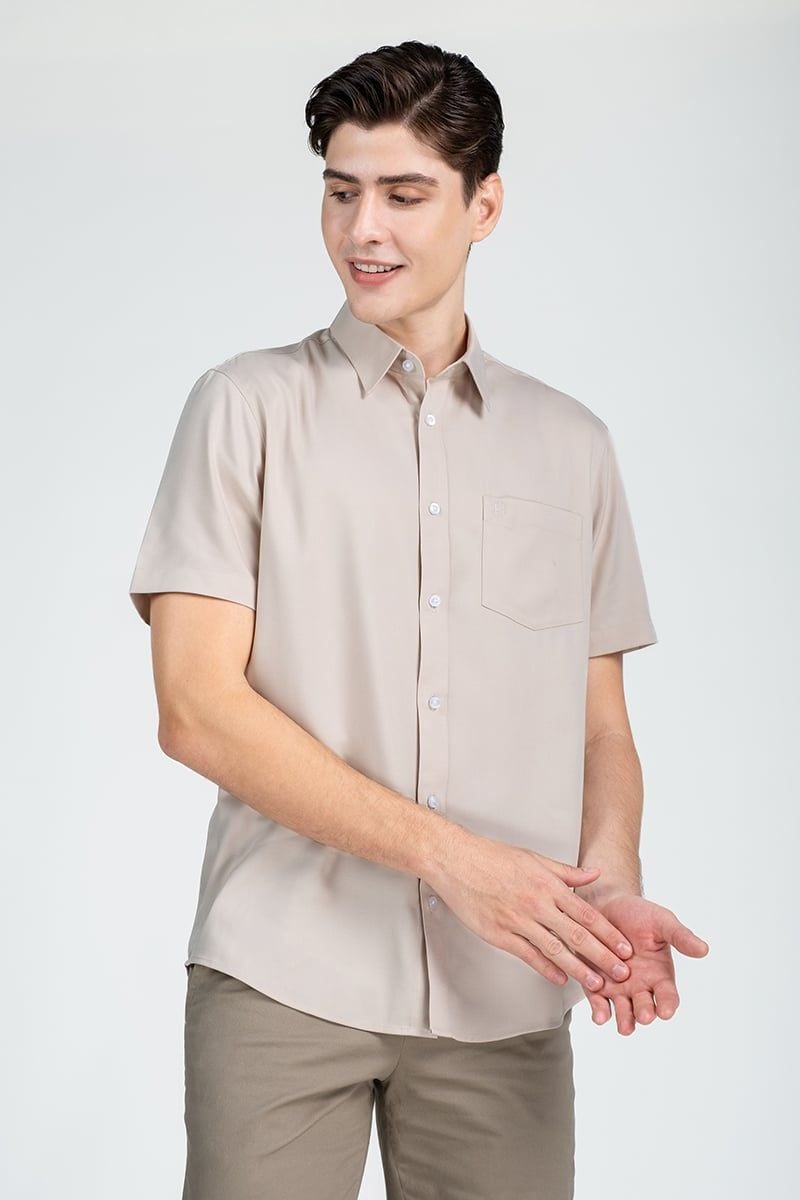  Áo Sơ Mi Nam Tay Ngắn Form Ôm WS25FH76P-SD 