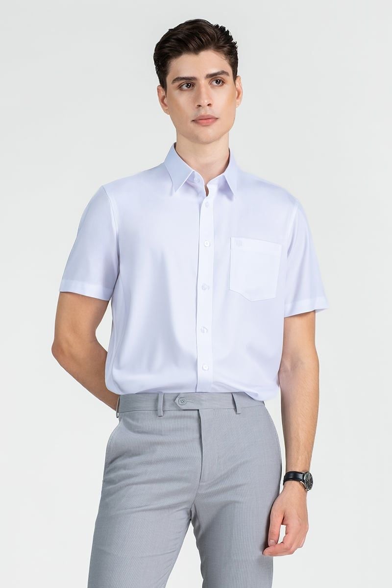  Áo Sơ Mi Nam Tay Ngắn Form Ôm WS25FH76P-SD 